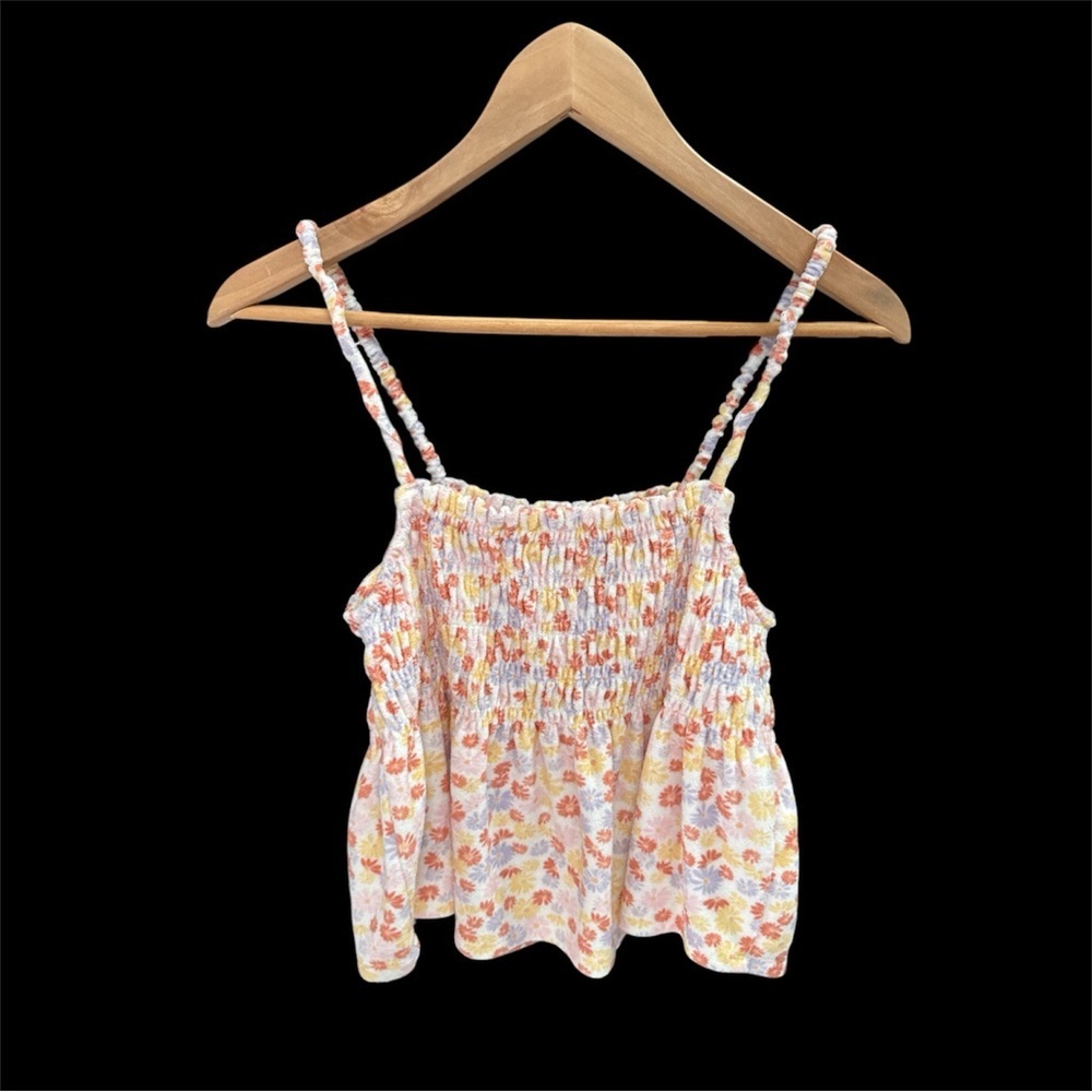 Flare Floral Print Peplum Tank - Picture 5 of 5